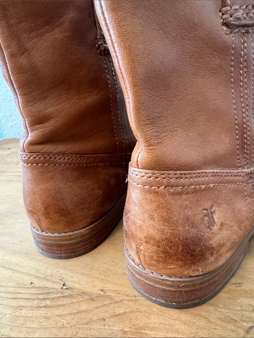 Classic Women's Leather Mid-Calf Boot in Cognac - Picture 8 of 10